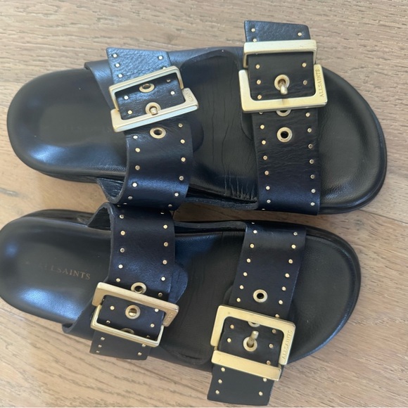 All Saints Black Sandals - Picture 2 of 4